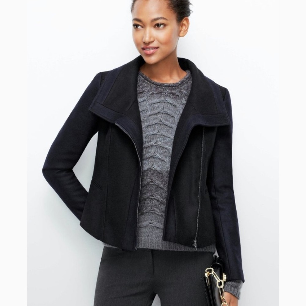 Ann Taylor wool Moto  jacket 2p